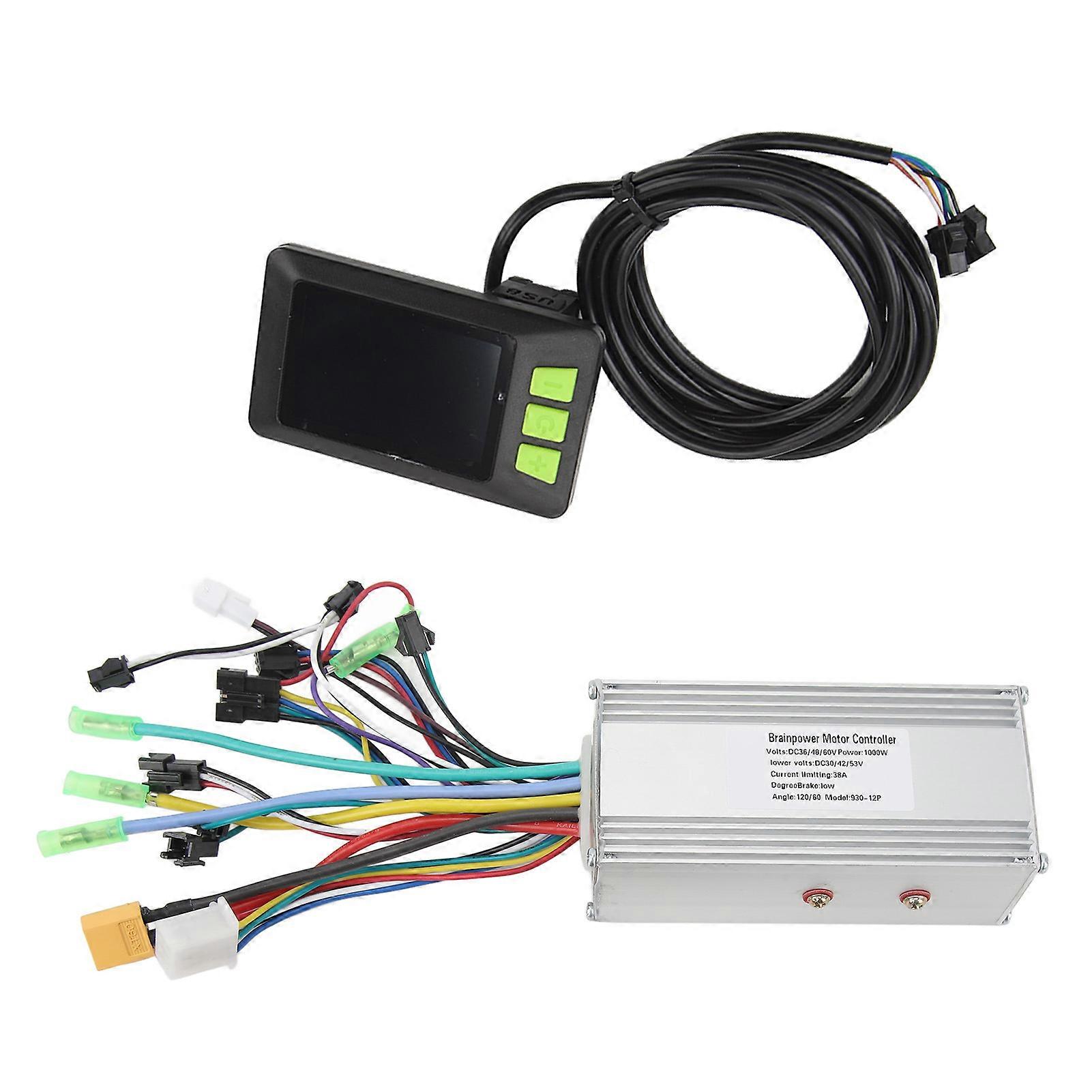 36V 48V 60V 1000W 38A Brushless Motor Controller Kit LCD Display