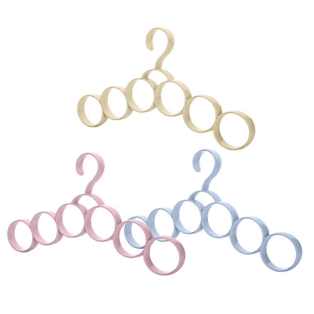 Compact Suit Jacket Hangers Multi Function Storage Clothes Hanging Wardrobe Accessories Home Organization Practical Design Six Circle Design 3Pcs