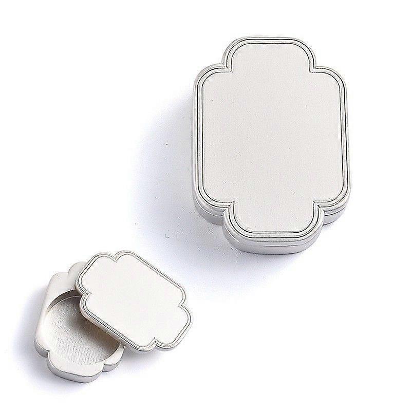 Solid Perfume Container: Portable Mini Sliding Cover Metal Balm Box - Travel Size Push-Pull Case For Lip Balm And Fragrance Storage