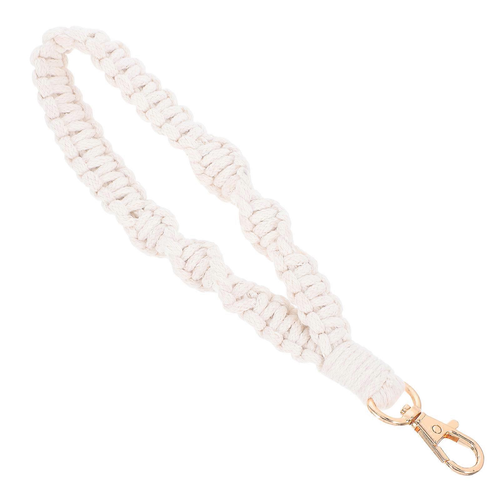 Colorful Macrame Keychain Lanyard for Phones and Keys – Durable Handmade Wristlet Strap for Women, Lightweight and Versatile Phone Decoration Chain