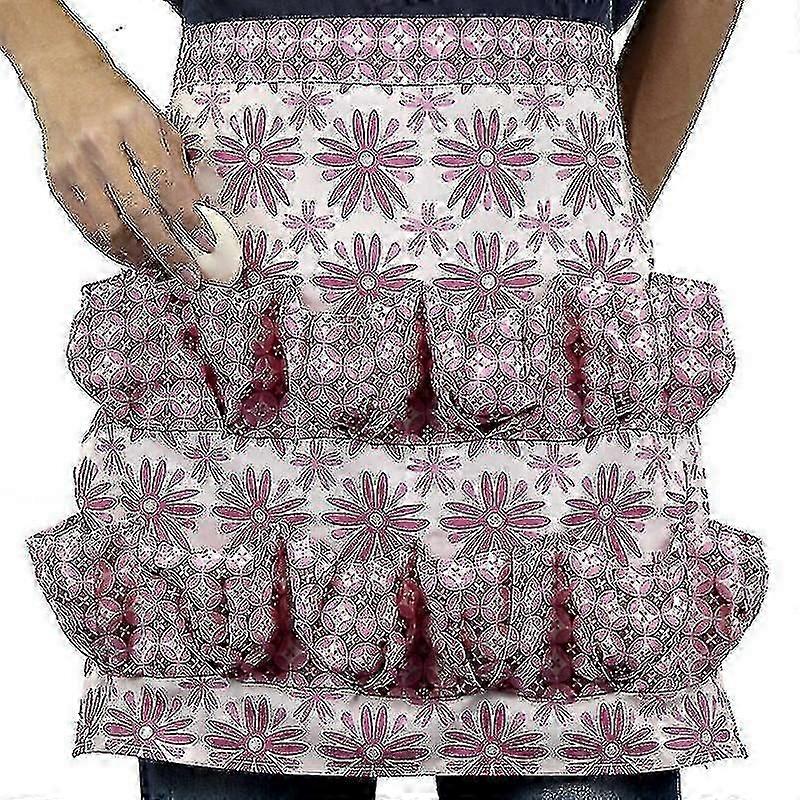 Chicken Egg Collecting Apron,12 Deep Pockets Hen Eggs Holder Aprons
