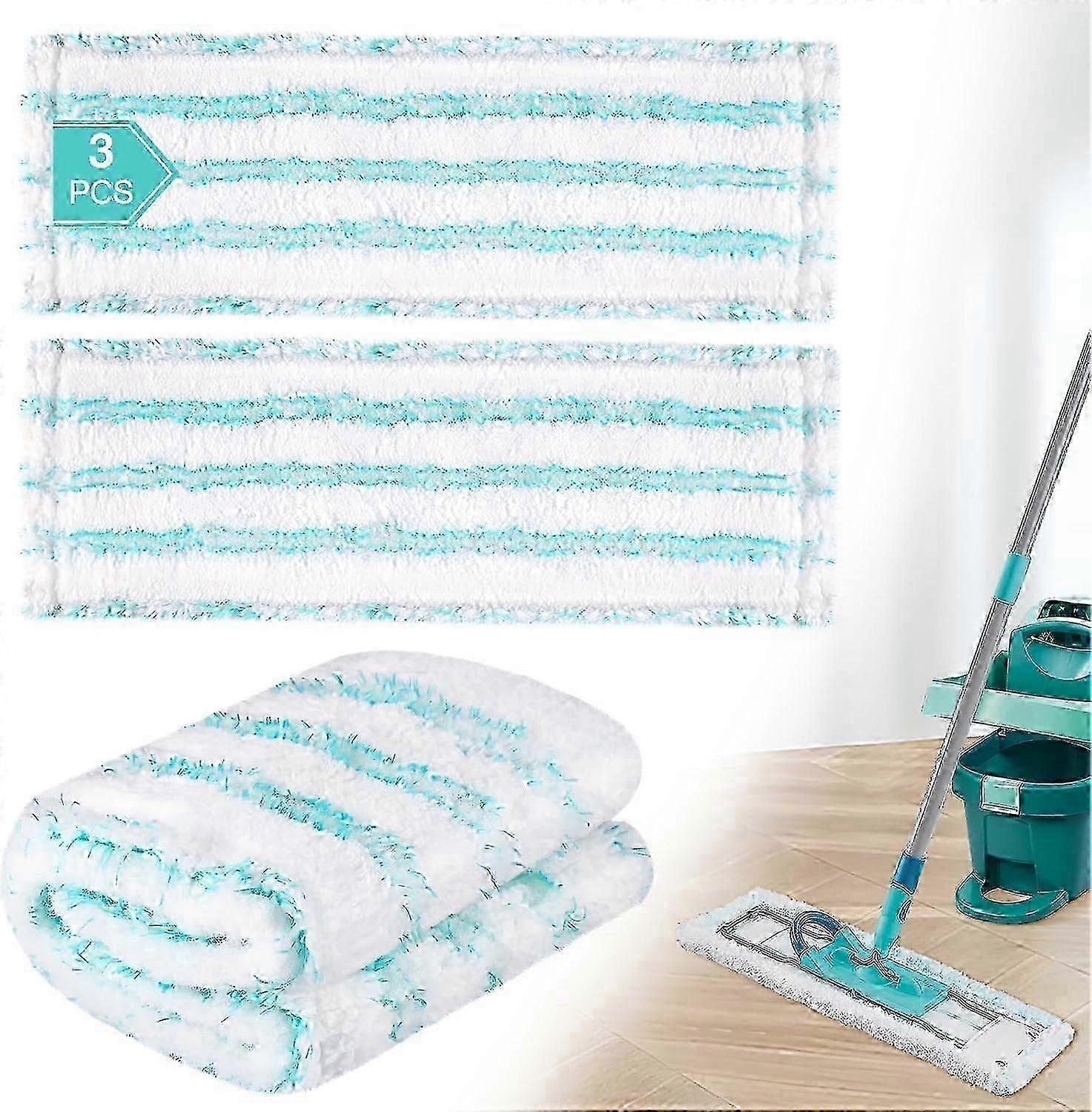 3 Pack Replacement Mop Covers for Leifheit Profi XL Micro Duo / Profi XL Cotton Plus All Floor Mop Handles, Removes Stains Quickly, Efficien