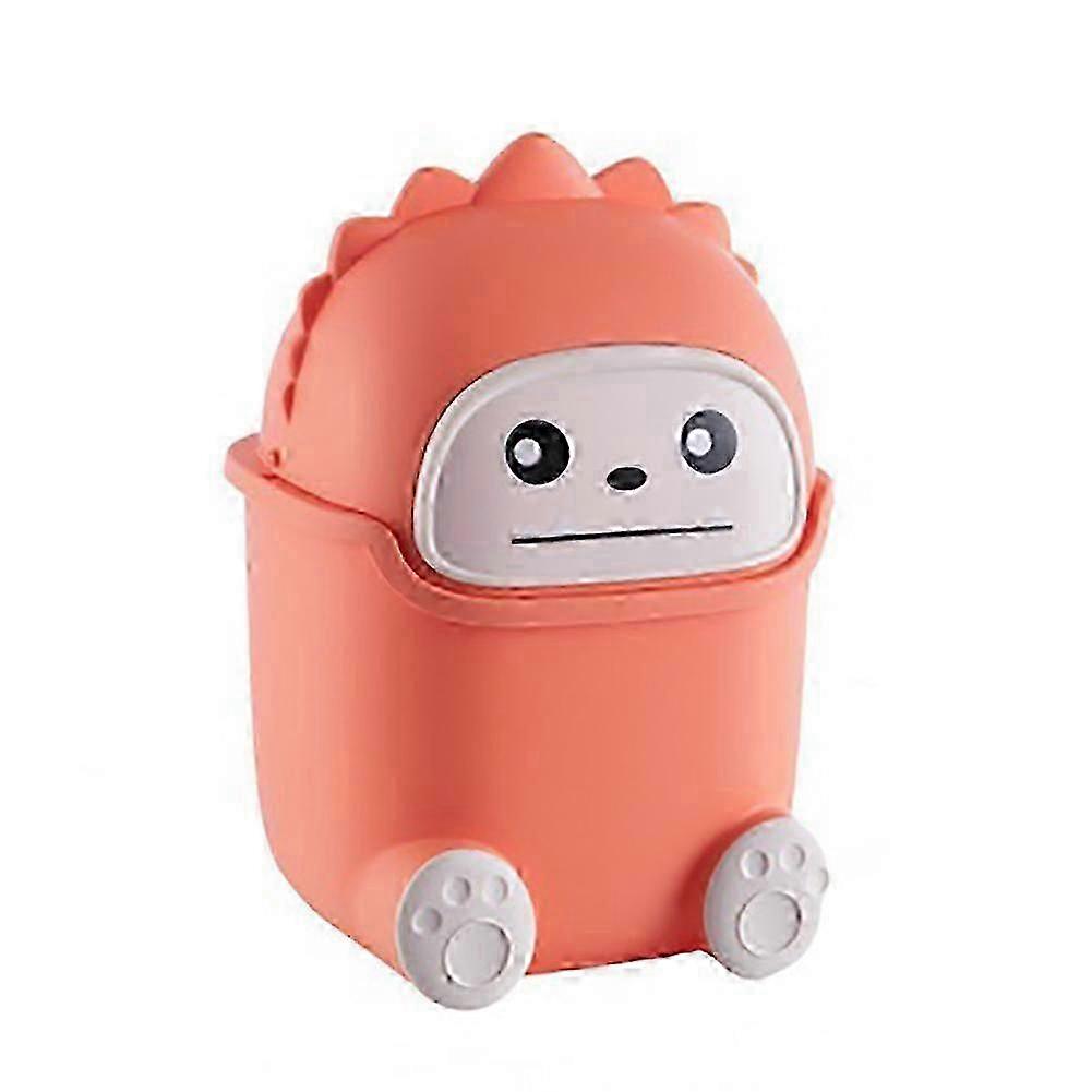 Mini Cute Bear Trash Bin with Lid for Desk Storage