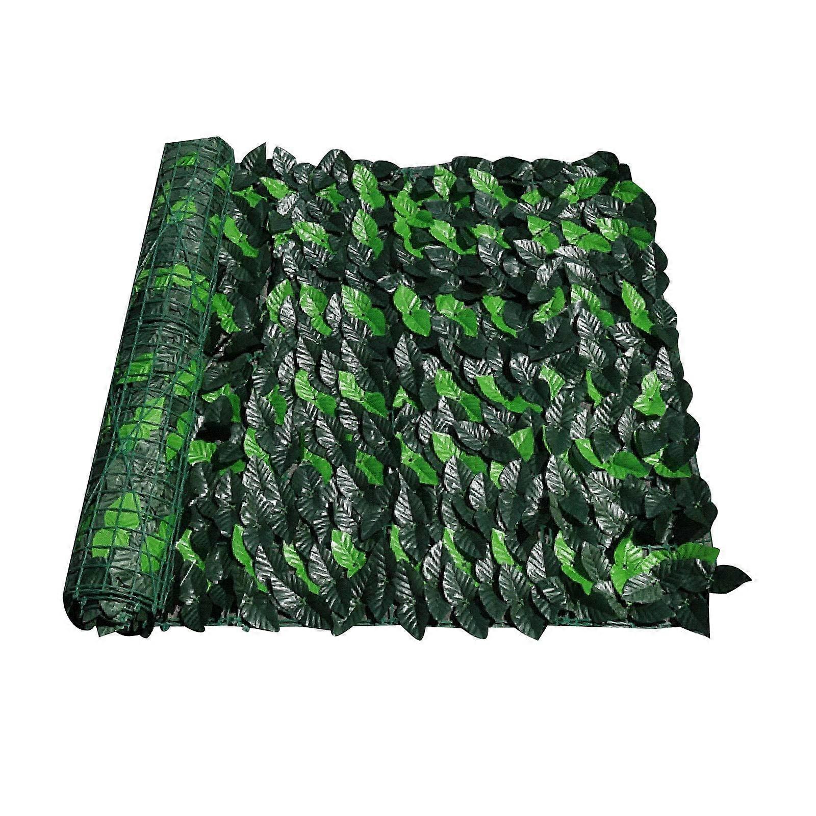Artificial y Privacy Fence Screen, Artificial Hedge Fence, Vine Leaf Decoration, Plastic, Anywhere Any Coconut Mats for Plants, Round (H, One Size)