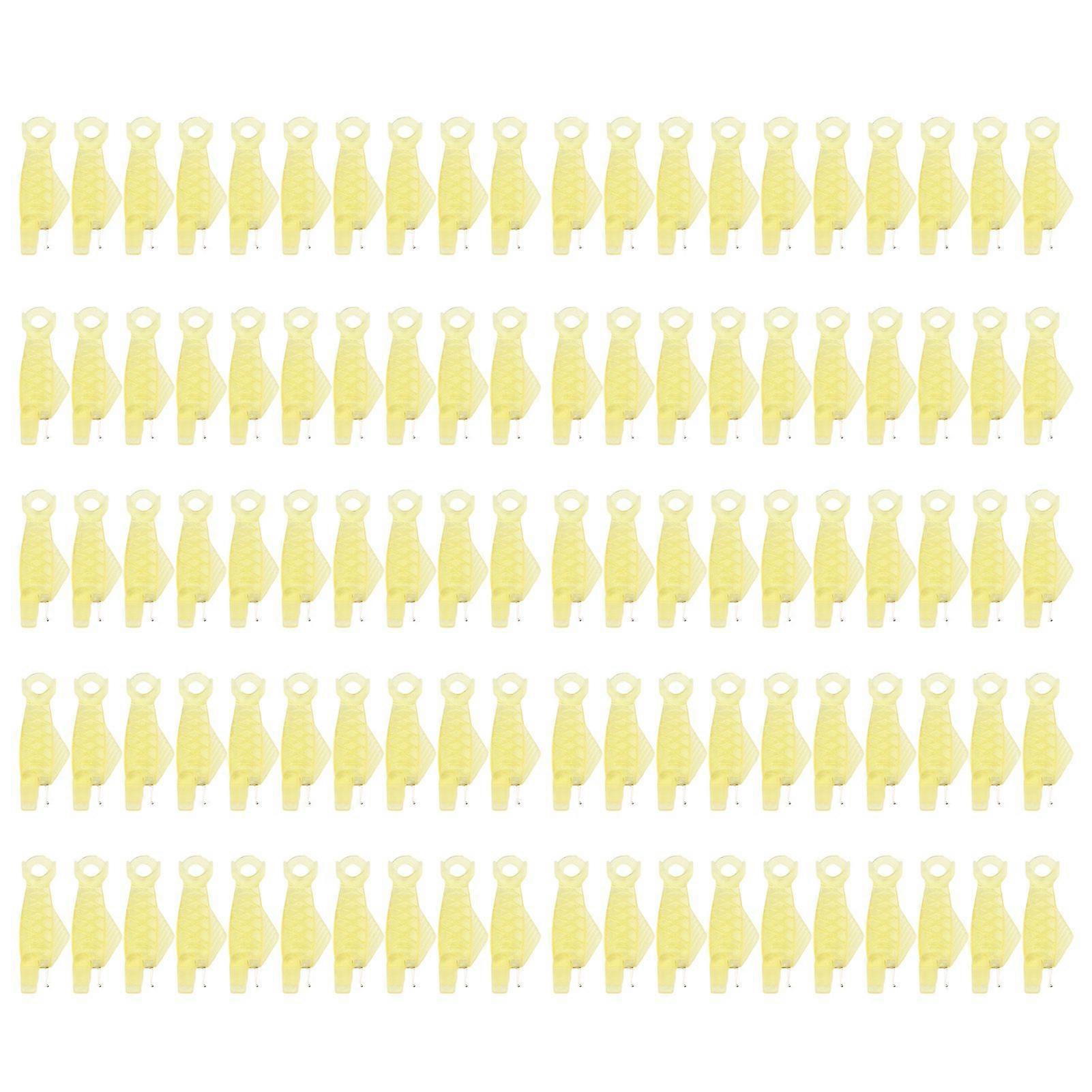 2025 Latest Model  100 PCS Fish Needle Threaders Large Yellow Mini Small Fish