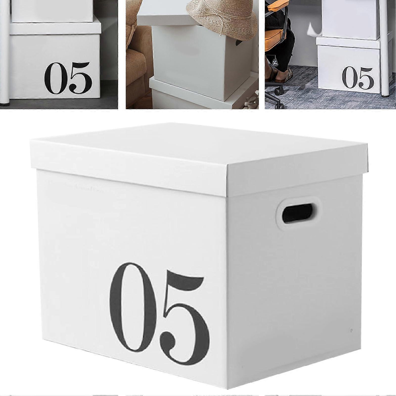 Moving Boxes, Dorm Box, Large Capacity, Storage Organizer with Lid, File Box, Boxes for Packaging, Removals, Storing Books and No. 5 Box