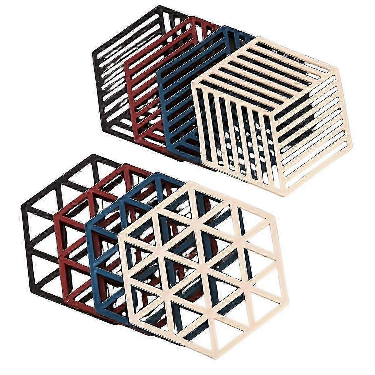 Hexagonal Grid Heat-Resistant Pot Mats Silicone Insulation Mats and Coasters