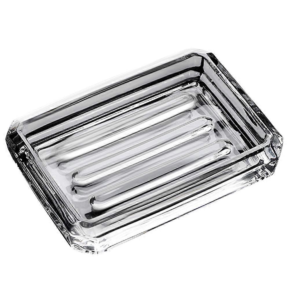 Elegant Transparent Soap Holder for Shower & Bathroom – Stylish Design with Central Drainage for Easy Cleaning – Home Use Soap Box