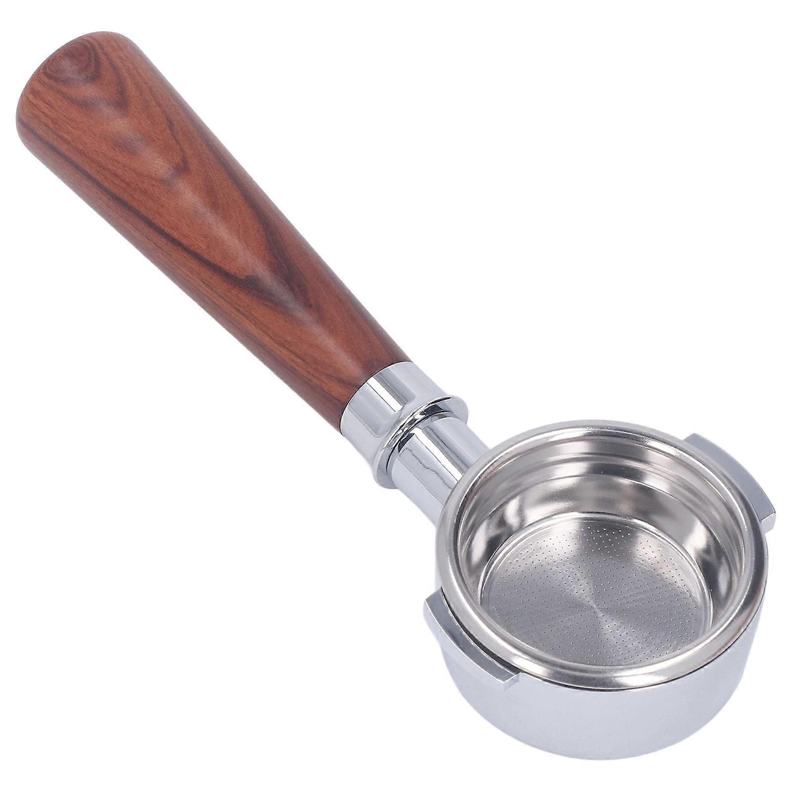 58mm Coffee Portafilter Aluminum Alloy 2 Ears Bottomless Portafilter Handle with Single Layer Filter Screen