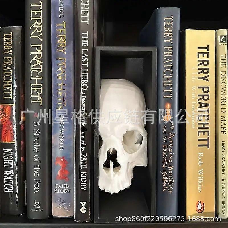 مزخرفة هالوين الجمجمة الكتب ، الثقيلة الكتب للرفوف ، ينتهي كتاب الجمجمة للكتب الثقيلة ، حامل رف الكتب مكتب المنزل منظم سطح المكتب