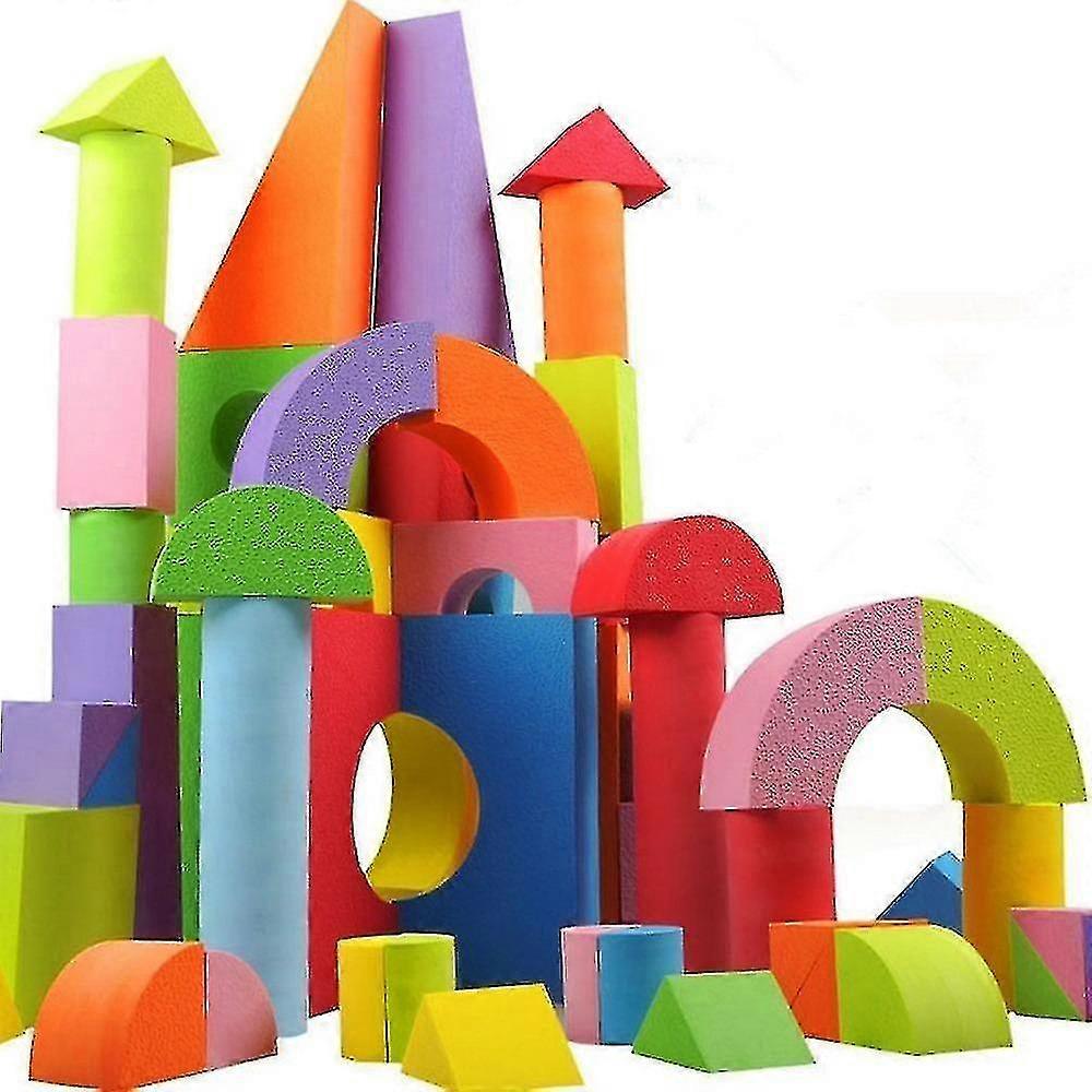 50pcs/set Large Safe Building Blocks Big Foam Blocks Colorful Construction Toys Kids Learning Educat