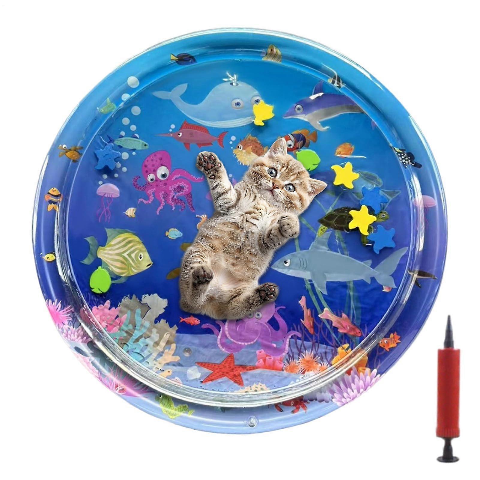 Water Play Mat for Cats | Sensory Cooling Mat for Cats | Comfortable Toy for Balcony and Garden