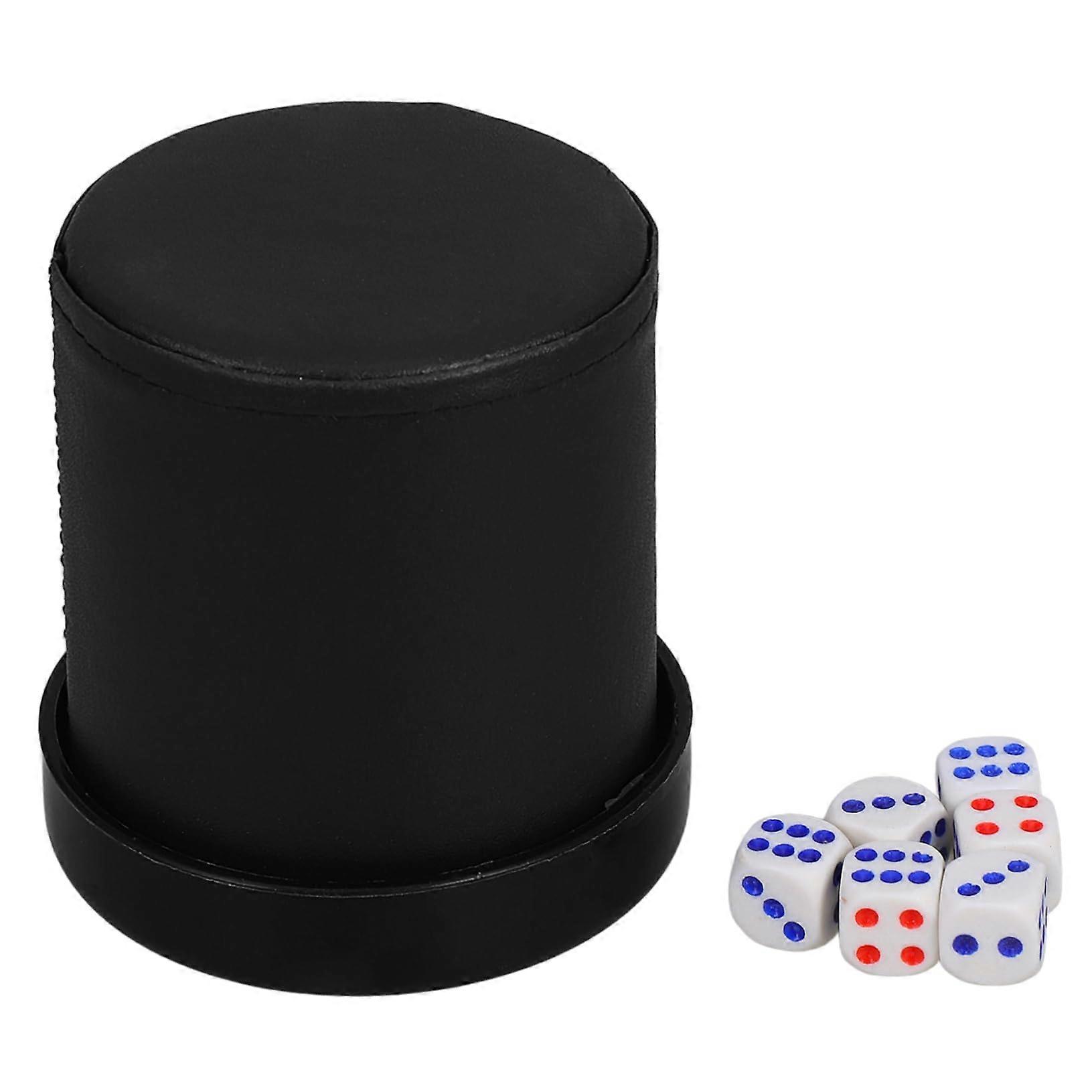 Dice Shaker with Lid Leather Game Holder