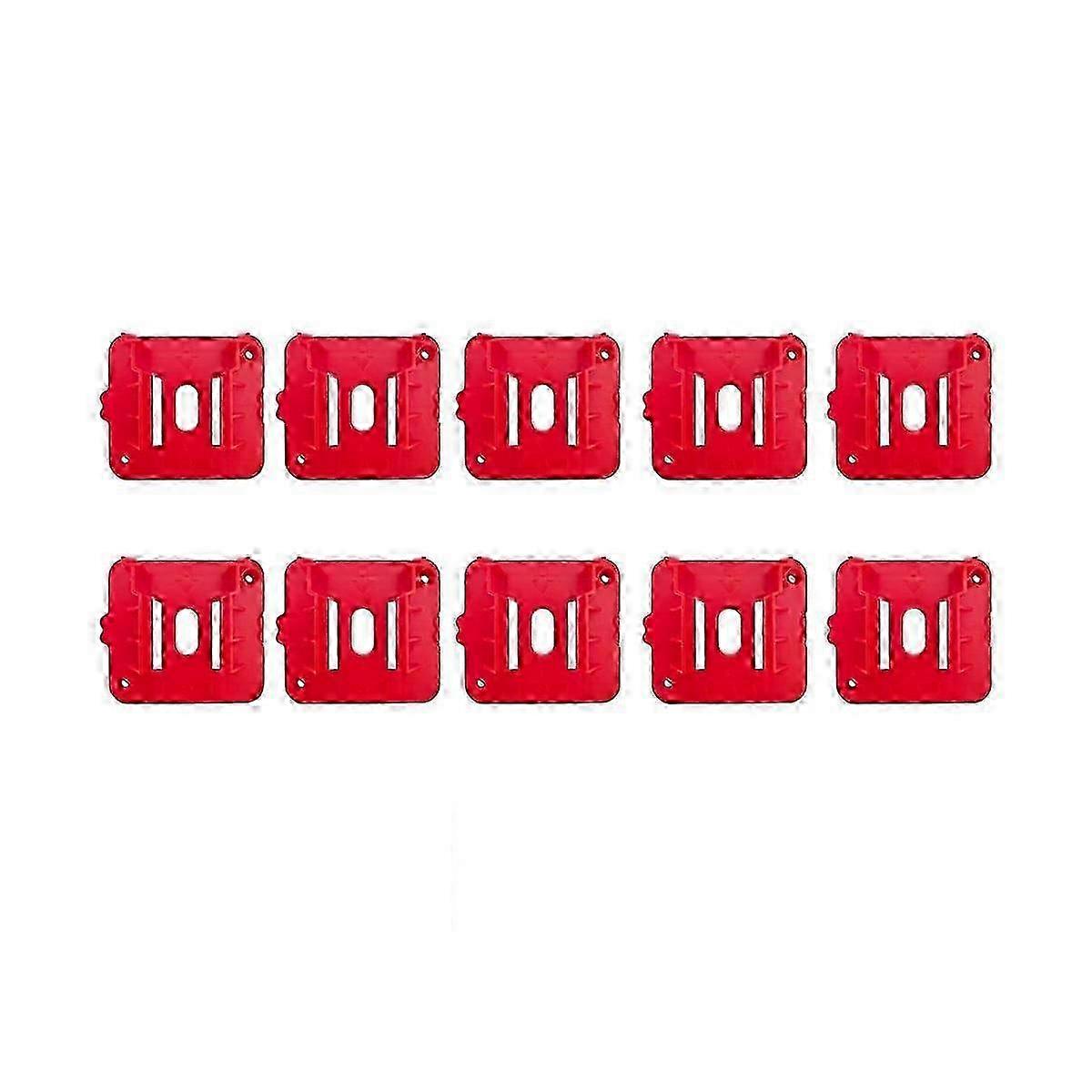 10Pcs Battery Holder for 18V Batteries - Wall Mount Storage Solution Compatible with Work Vans, Toolboxes & Shelves
