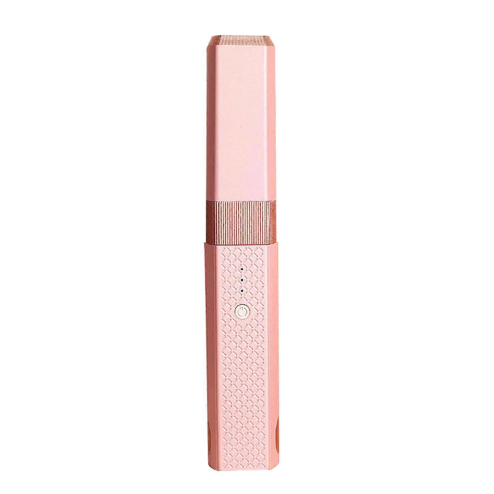 Flat Iron Portable Cordless 18W 3 Temperature Gears Rechargeable Hair Straightener Curler Iron for Home Pink