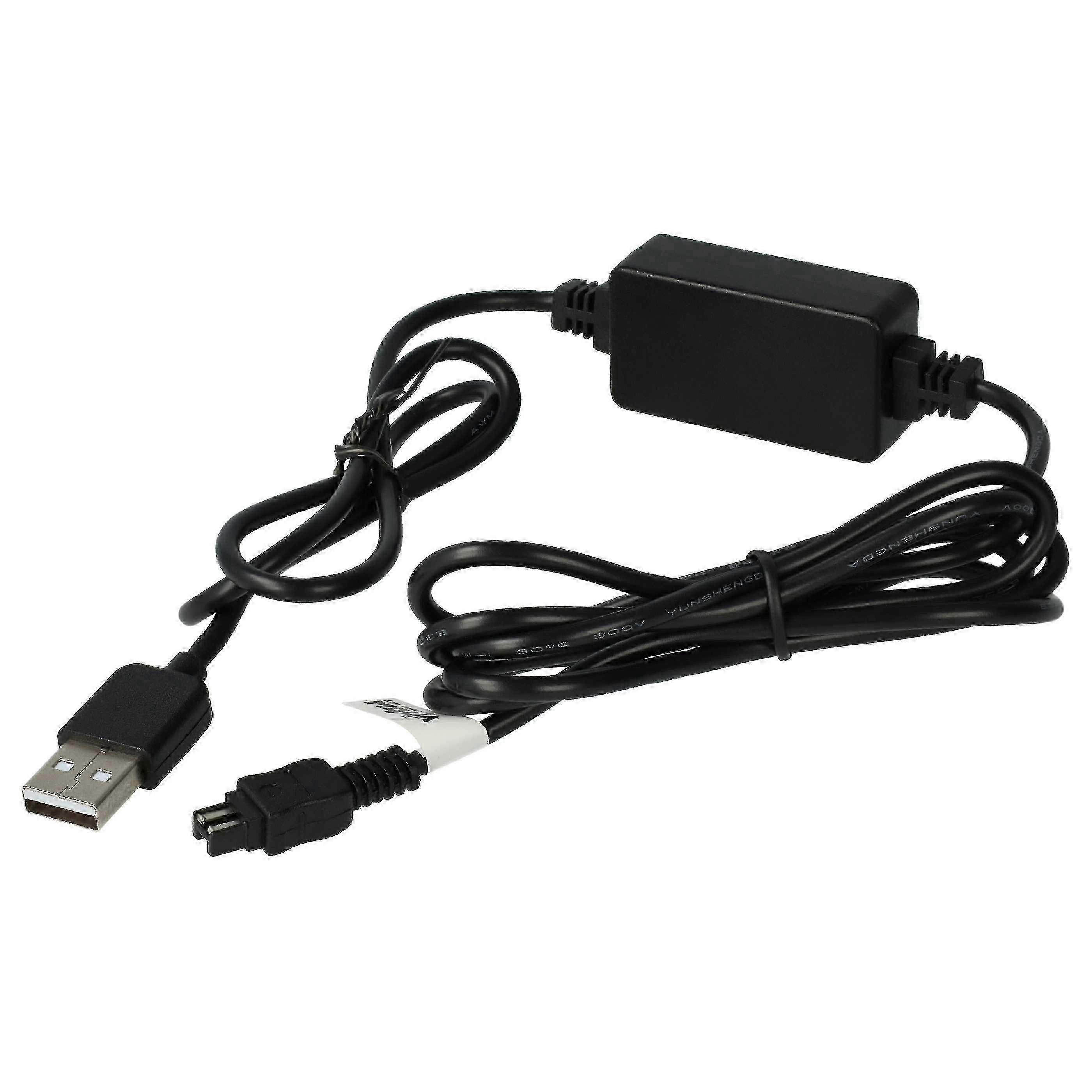 USB-Ladekabel kompatibel mit DCR- HC47, HC47E, HC45, HC45E, HC46, HC46E, HC43, HC43E, HC44, HC44E Kamera, Videokamera, Camcorder SchwarzEdition 0724