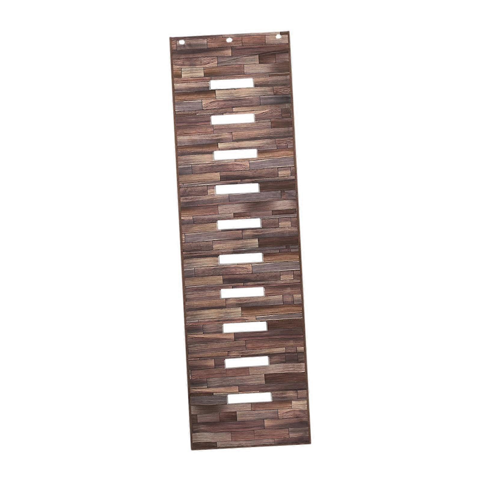 Hanging File Organizer with 10 Compartments, Wall-Mounted Document Holder for Home and Office, 35 x 140 cm
