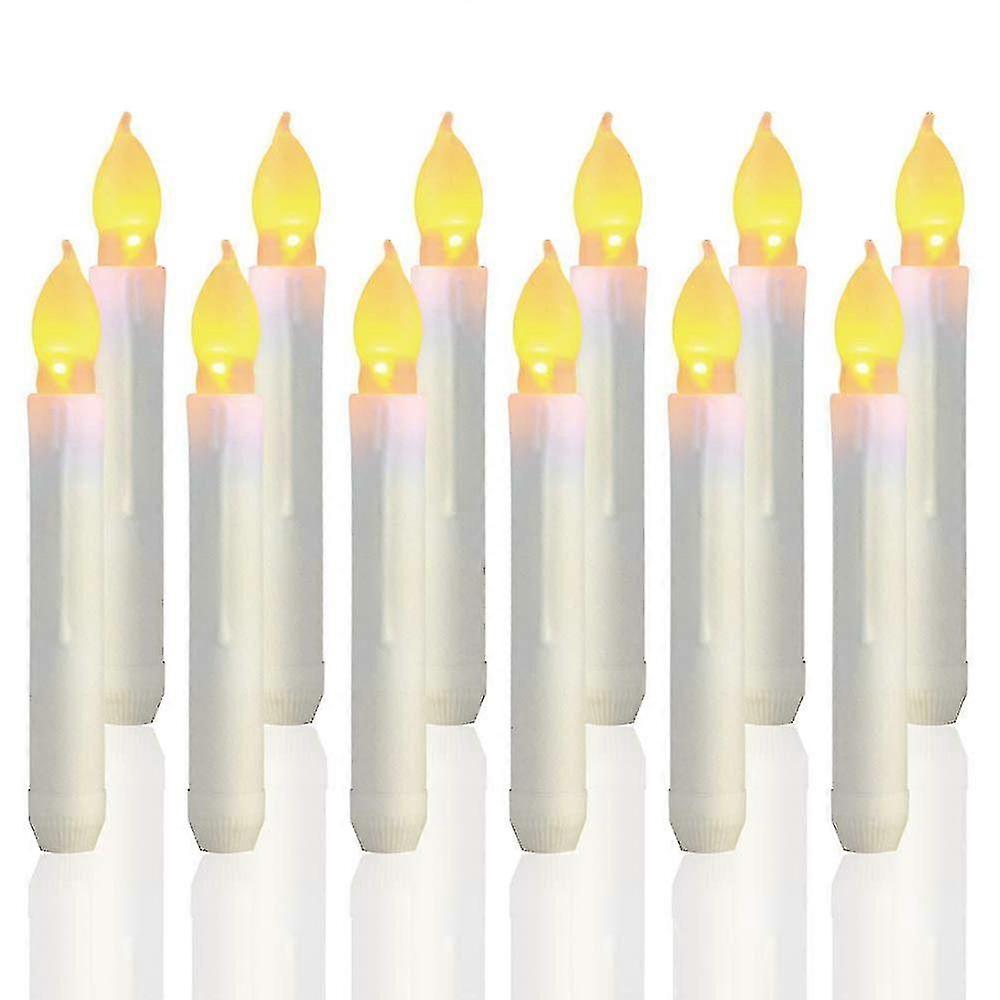 12pcs Flameless LED Taper Candle Lights - Harry Potter Floating Candles for Magical Decor & Enchanting Ambiance