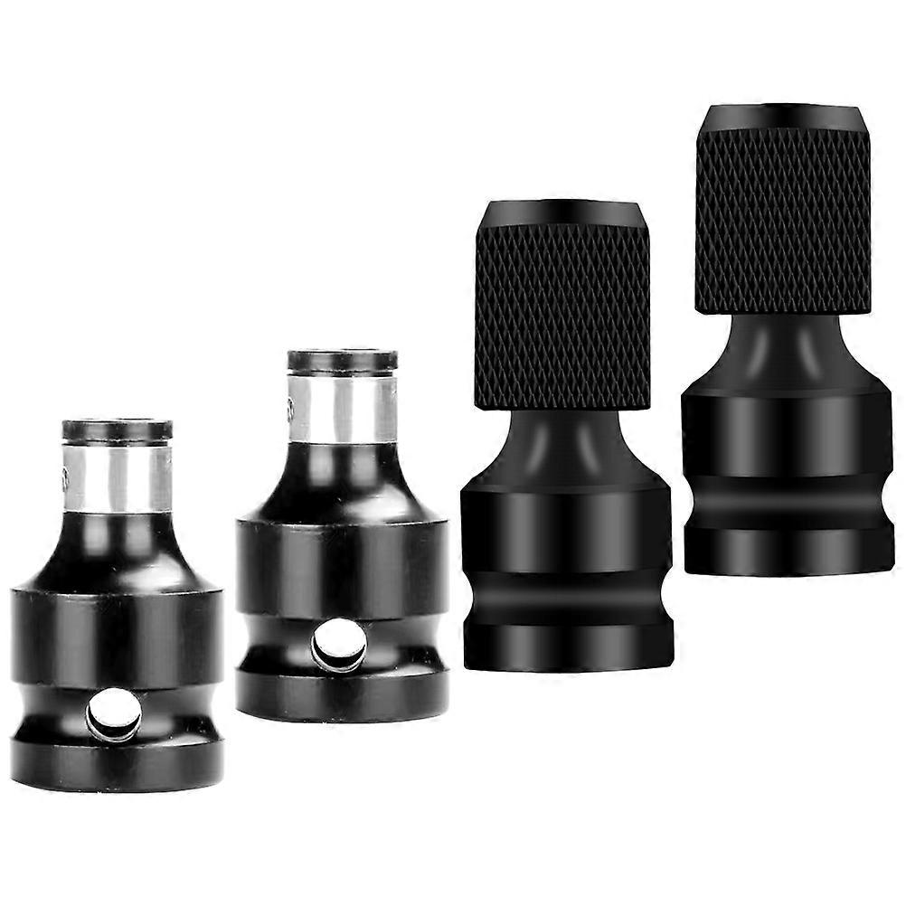 Drill Socket Adapter Wrench 1/2" Square Drive to 1/4" Hex Black ChromeVanadium Steel