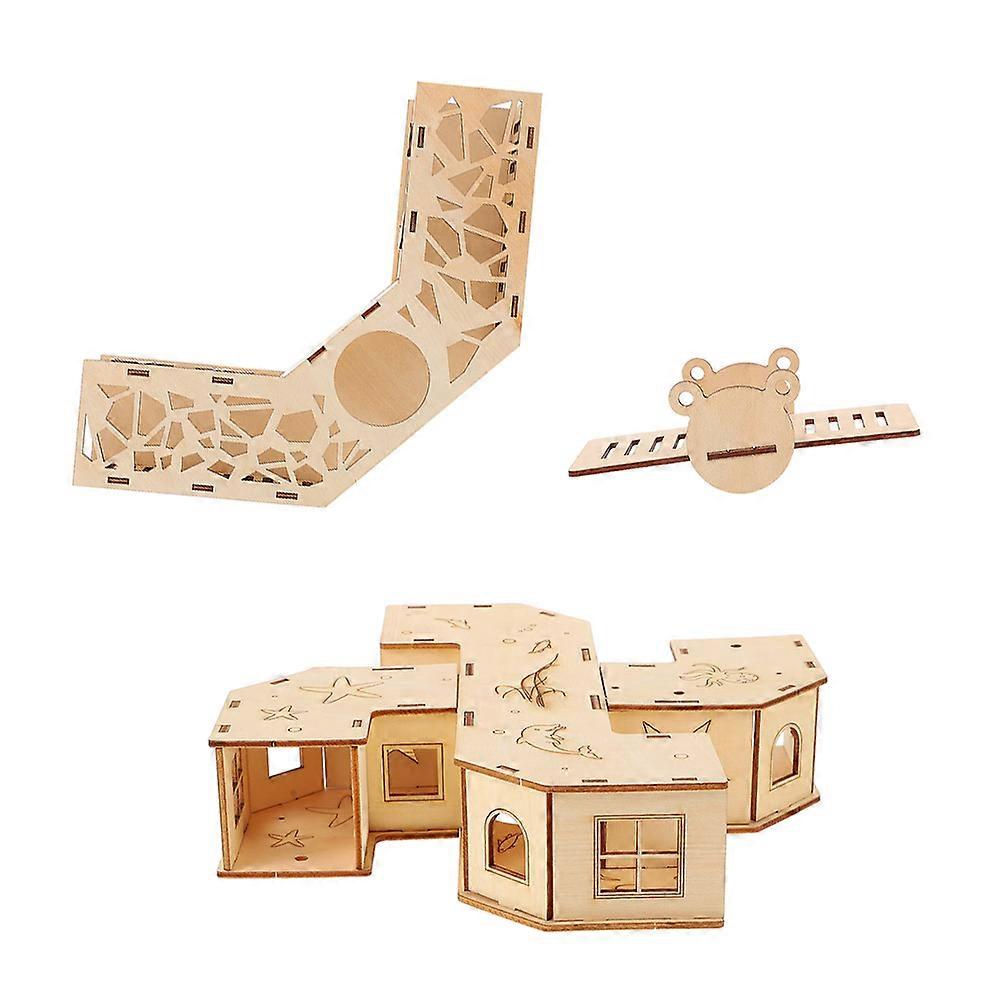 Pet Toy Hamster Tunnel Set for Small Pets with Climbing Structure in 2200X2200X500CM 1Set