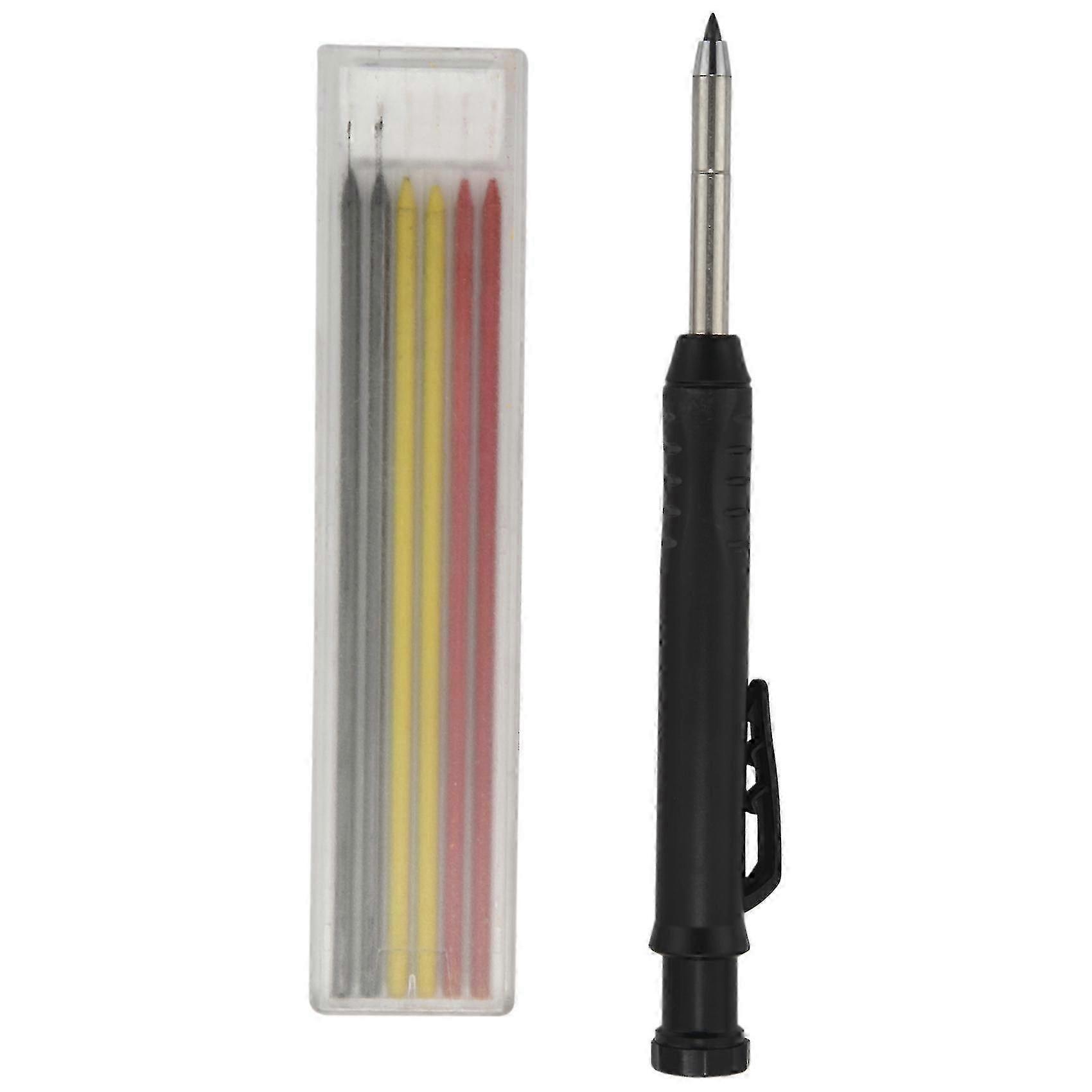 Solid Carpenter Pencil Set Hole Mechanical Pencil Refill Construction Marking Tool For Carpenter Sc SZRH AC-