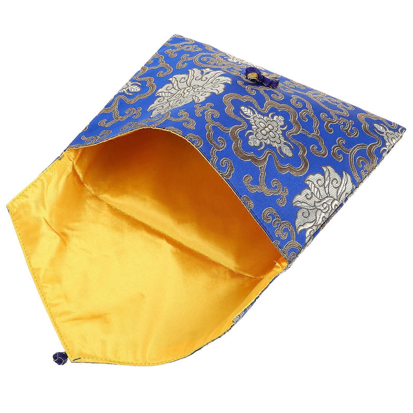 Elegant Embroidered Brocade Pouch for Jewelry, Scriptures, and Personal Items – Versatile Zippered Storage Bag with Fine Craftsmanship for Religious