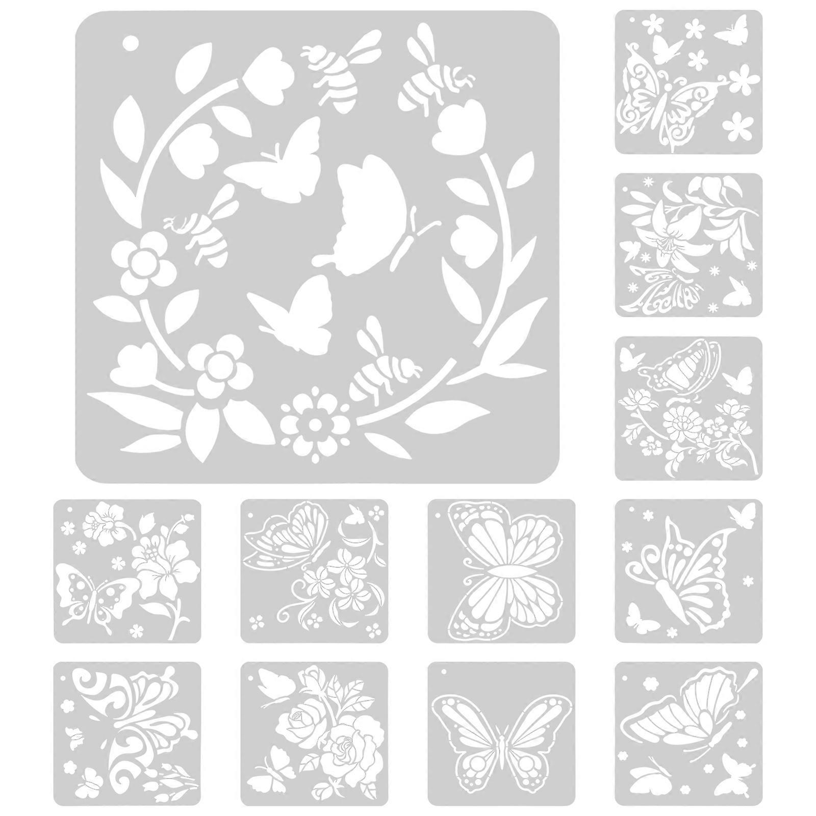Butterfly Stencil Craft Stencil for Painting 12 Sheets White Template