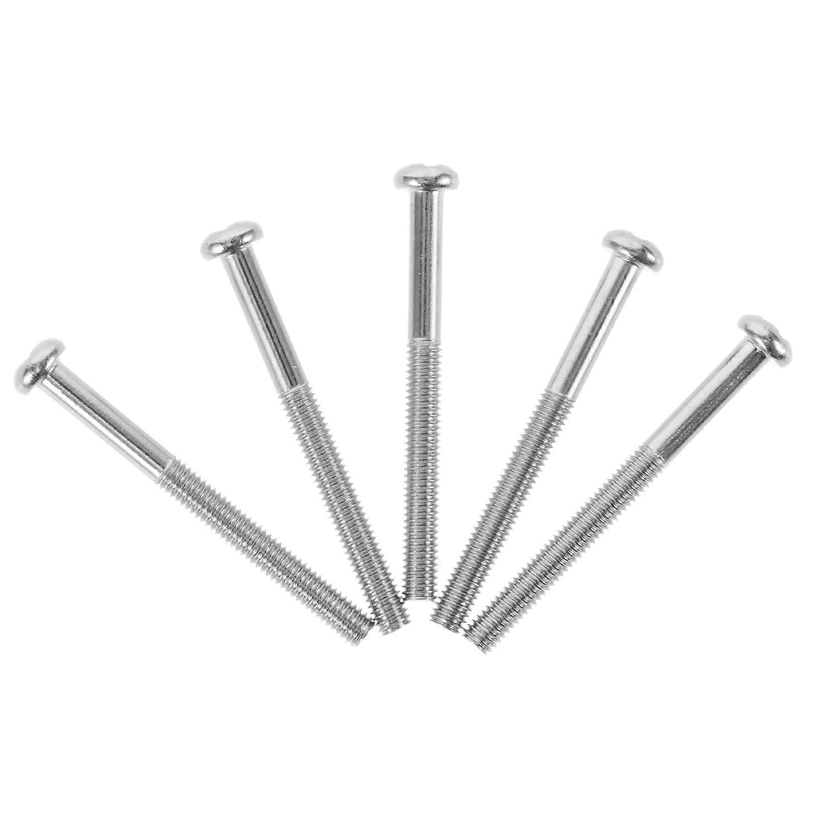 Elektrikli Gitarları ve Basları Sabitlemek için Dayanıklı Çelik Gitar Pickup Vidaları Gümüş Renk 5 adet