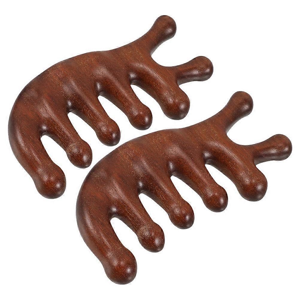 Here's a refined and professional product description for the **2pcs Ergonomic Wooden Massager Comb**:
### **2pcs Ergonomic Wooden Massager Comb