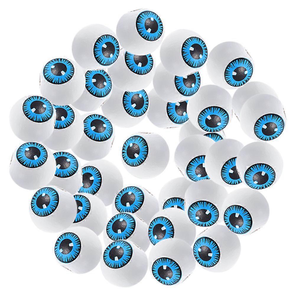 50pcs Eyeball Shape Wooden Beads for Jewelry Craft Making – Smooth Surface, Unique Decorative Design for DIY Projects