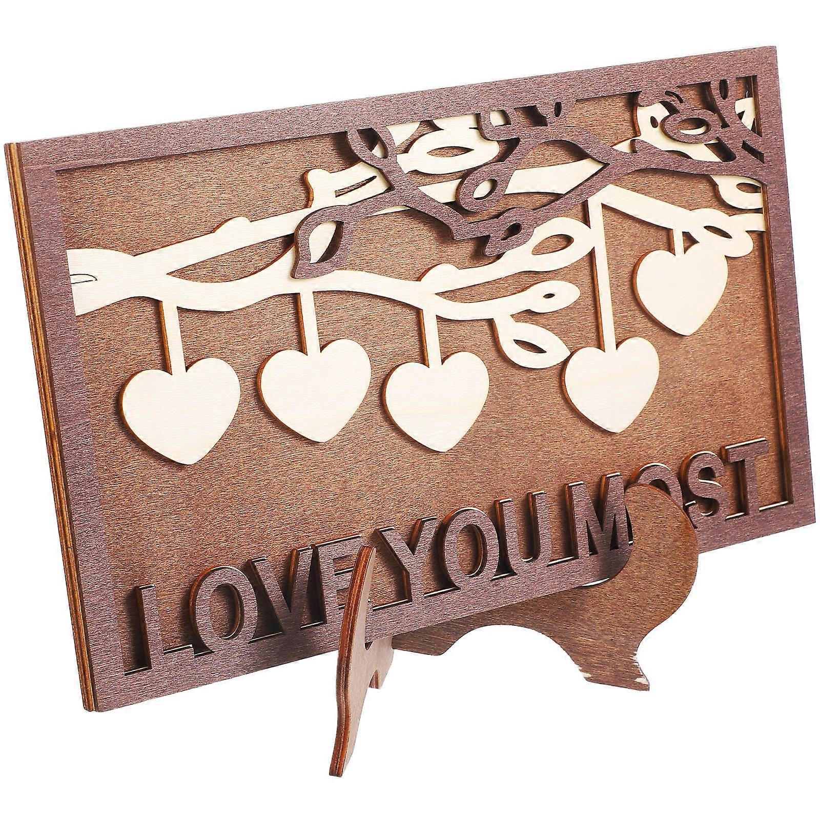 Wooden Family Birthday Reminder Calendar Board with Tags for Decor Use Crafted from Synthetic