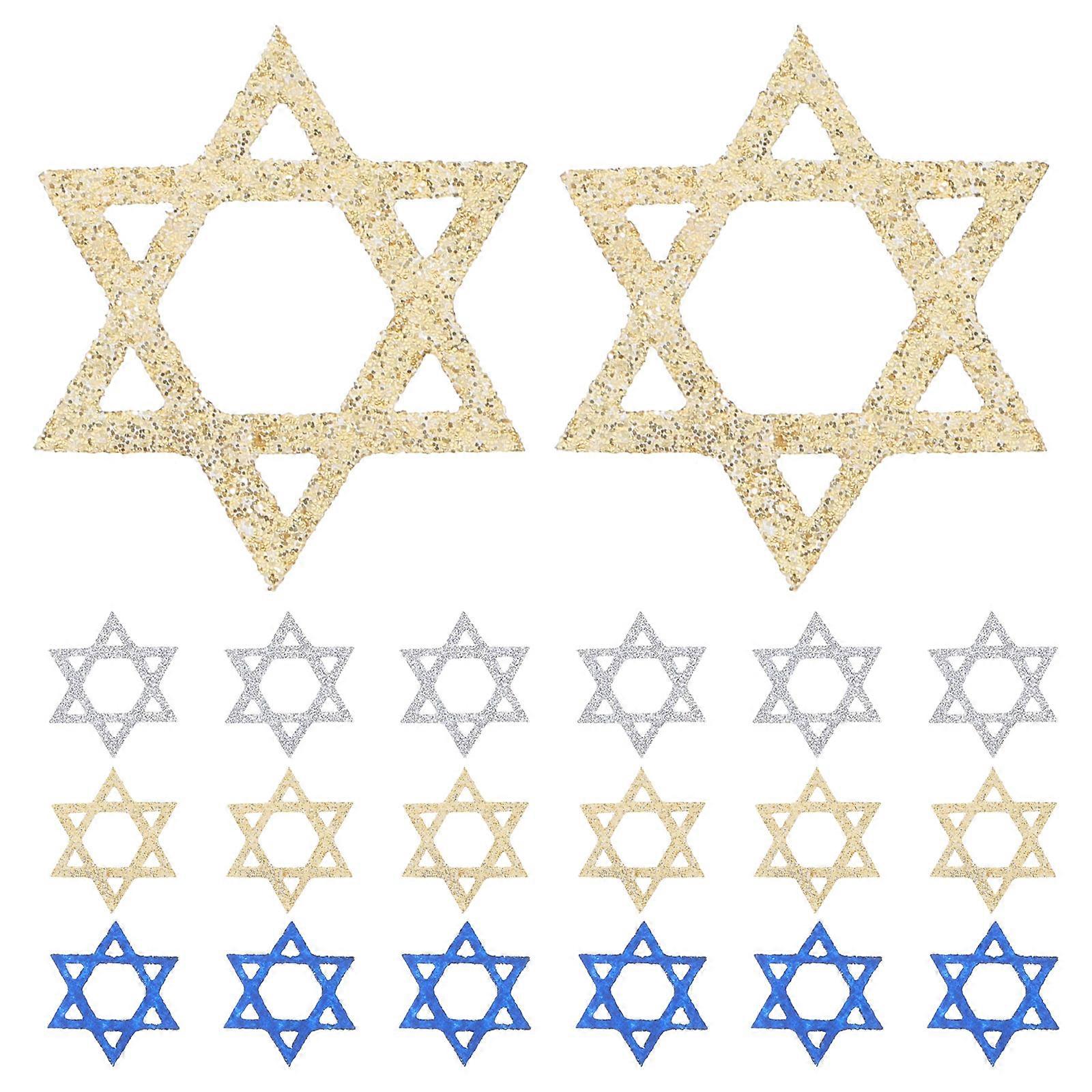 50Pcs Hanukkah Party Decoration Star Shape Table Scatter for Festive Hanukkah Party Table Centerpiece