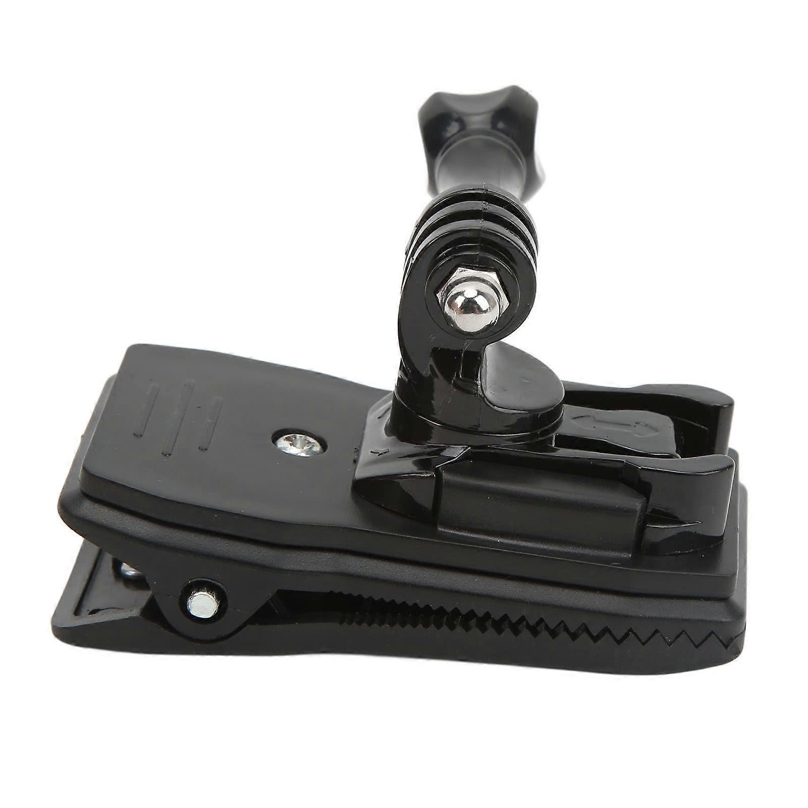 Action Camera Backpack Clip, Lightweight Durable Plastic 360-Degree Rotating Quick Release Clamp for Outdoor Use