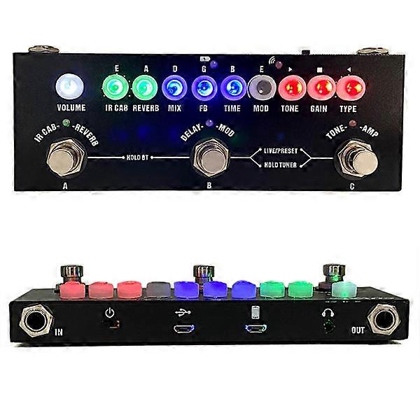 MVAVE Guitar Multi-Effect Pedal 9 Preamp 8 IR CAB Delay