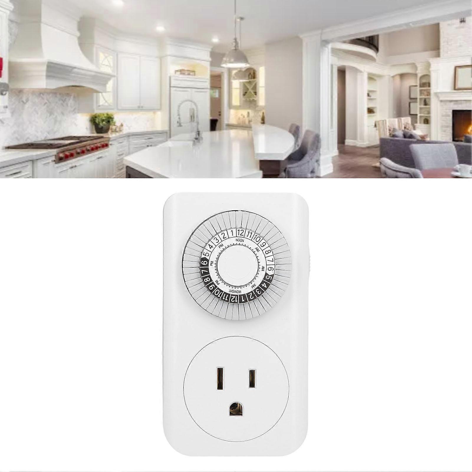 Outlet Timer Mechanical Countdown 15 Minute to 24 Hours   Auto Shut Off Power Socket