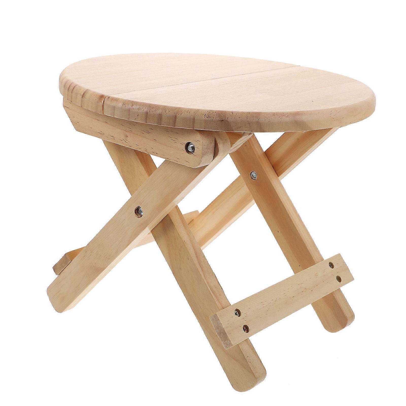 Folding Round Stool Solid Lightweight Home Use for Adults Easy to Clean No Assembly Required
