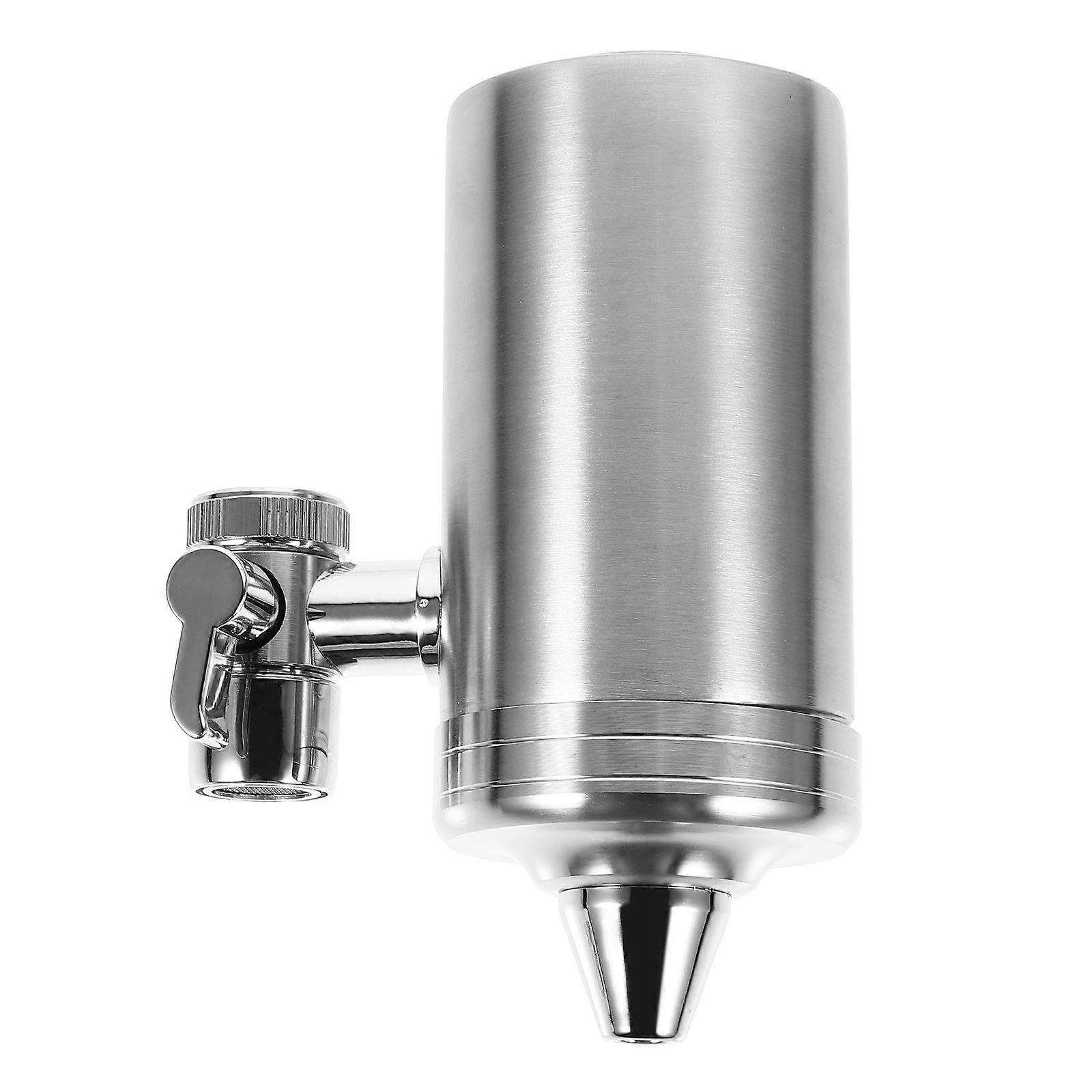 Faucet Water Purifier Reduce Plastic Bottle Usage 14x11.5cm Size Silver Material 1Pack
