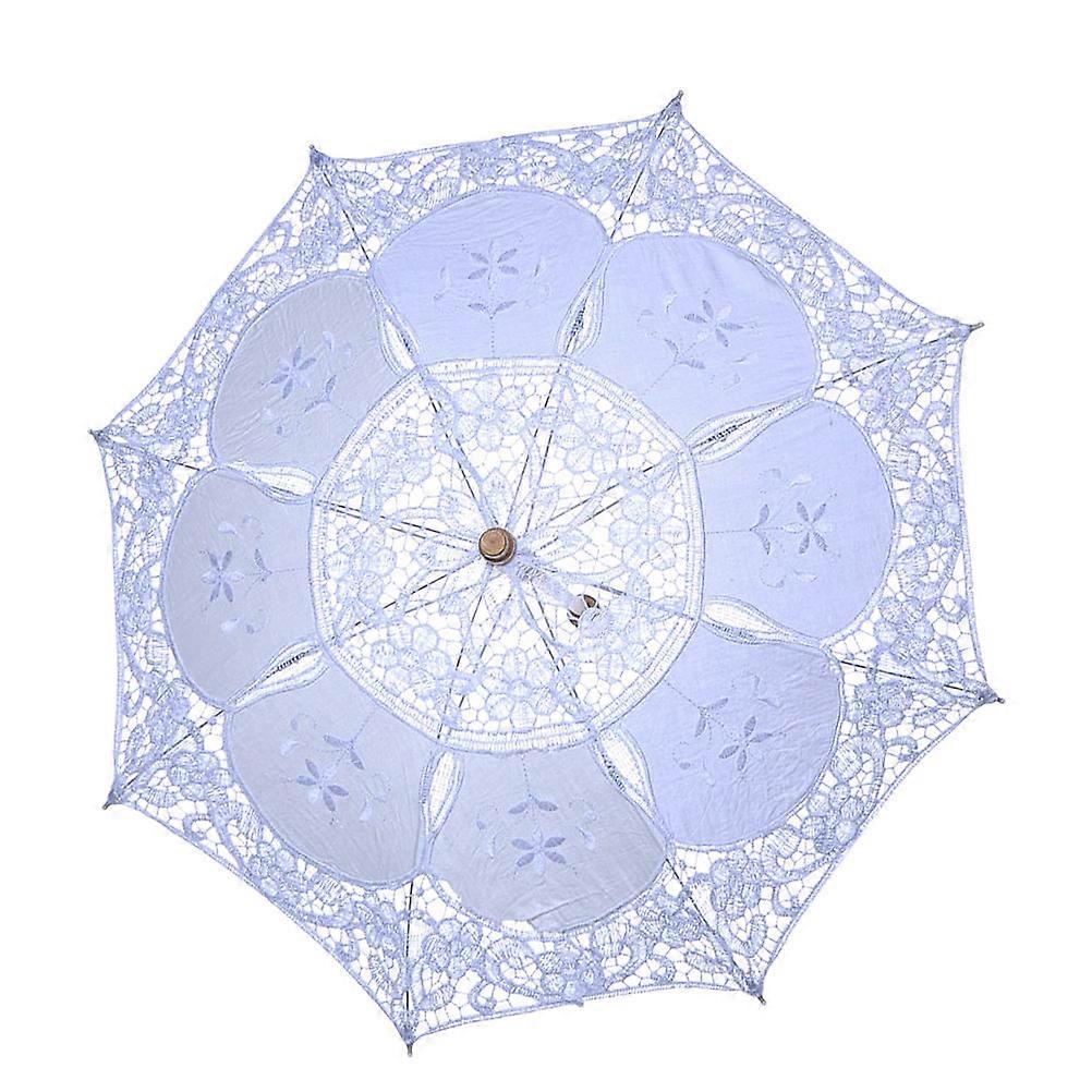 מטריית שמשיית תחרה וינטג' אידיאלית לצילומי חתונה עם אורך מקופל של 18 ס"מ ועיצוב מסוגנן 1 יחידות