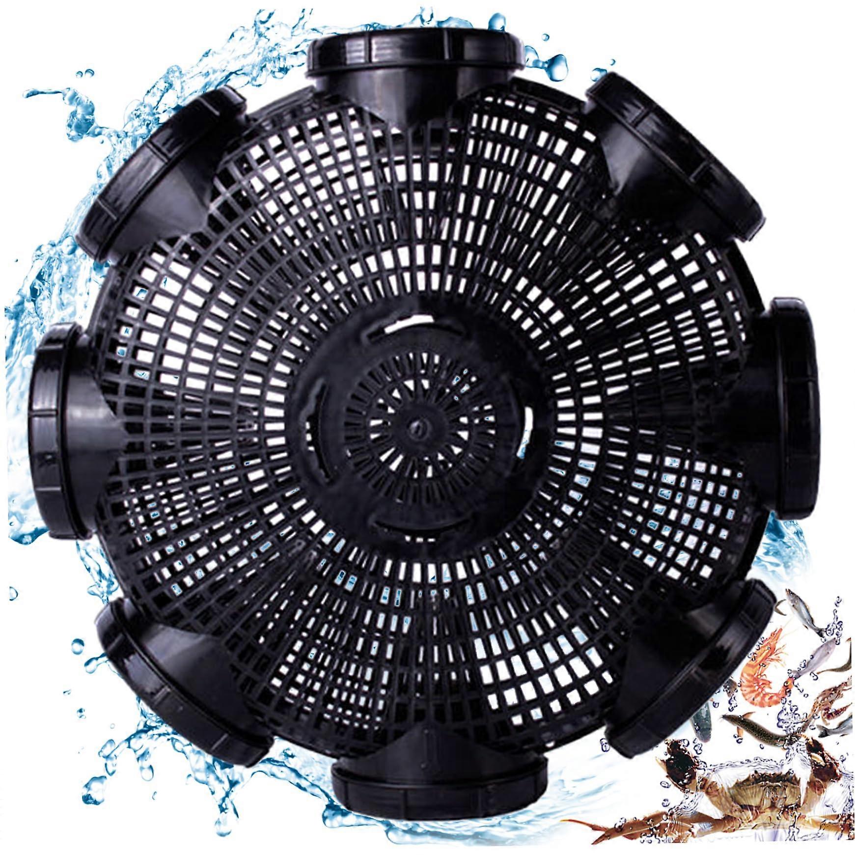 Fish trap with 8 holes, breathable plastic Crawdad trap, removable minnow traps