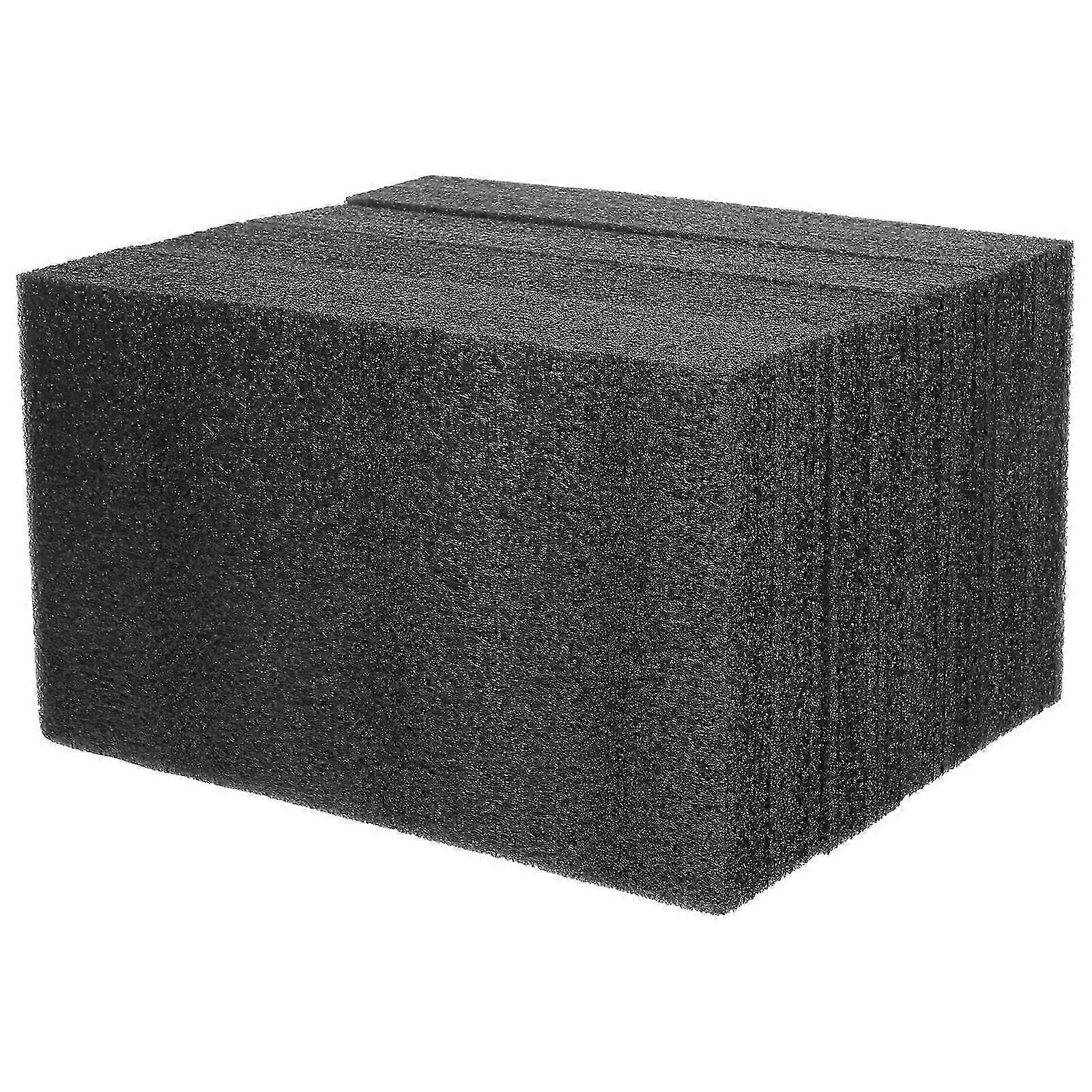 Foams Inserts Multi-Use Packing Liner Foam Craft Making Rectangular Black 9.8X5.9X2.0in 4Pcs