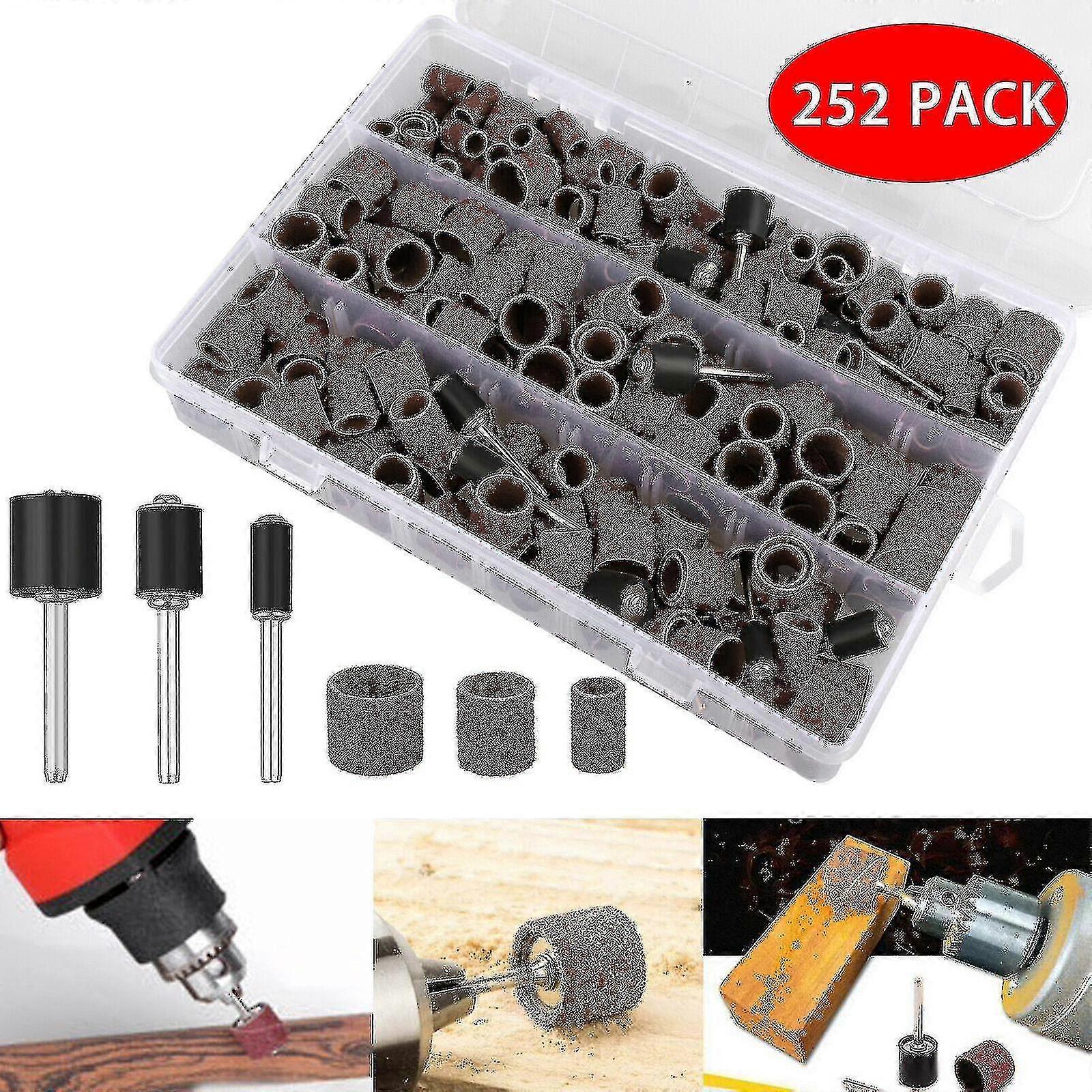 Nail Drill Drum Type Sanding Kit, Suitable for Dremel, Includes 3 Sizes of Sanding Belts