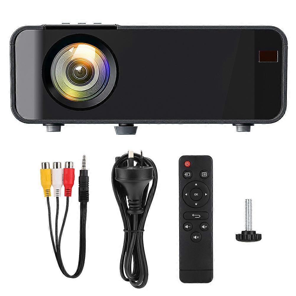 W10 Portable Ultra HD LED Black Projector 1080P(480P Same Screen Version)