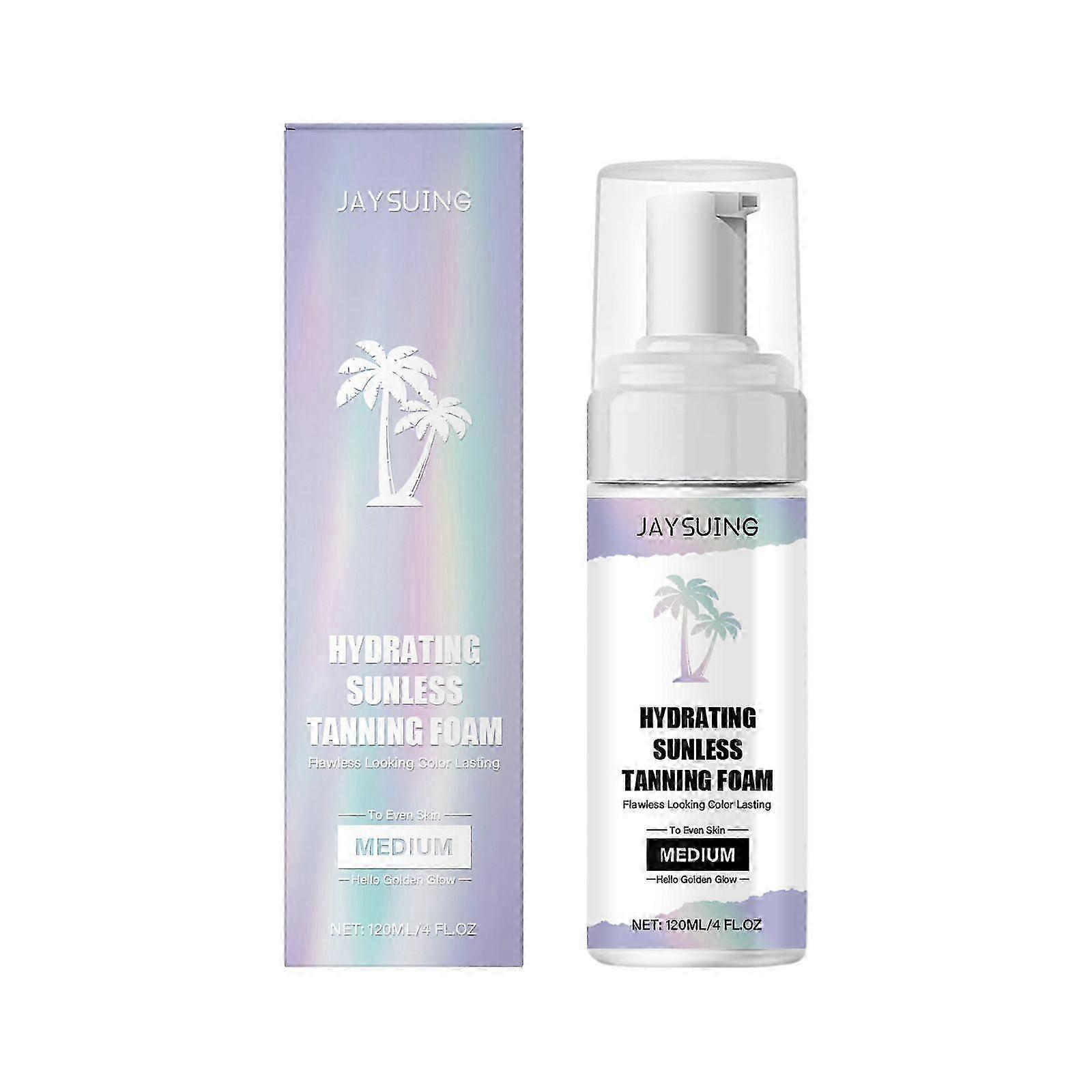 Self-Tanning Mousse, Bronzing Mousse, Professional Express Self-Tanning, Tanning Accelerator, for a Stain-Free and Quick Tan without Sun, 120g