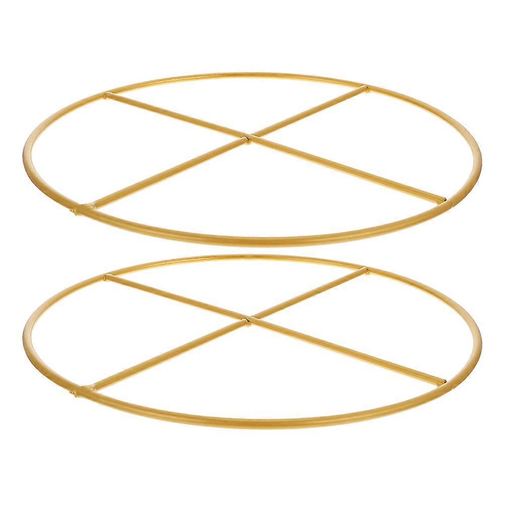 Gold Iron Dreamcatcher Rings – 2pcs DIY Wreath Hoops for Tassels Garland Crafting and Handmade Decorations
