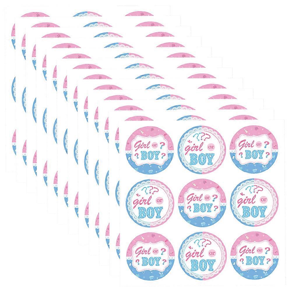 Gender Reveal Party Supplies with Adhesive Labels for Decor Multi Pieces