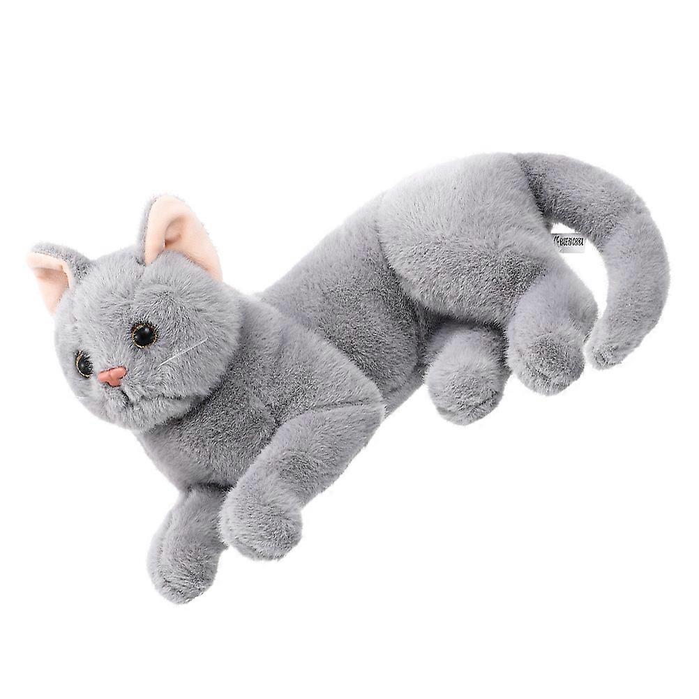 Lifelike Cat Figurines Suitable For Home Decoration And Children In Soft Plush Design 1Pcs