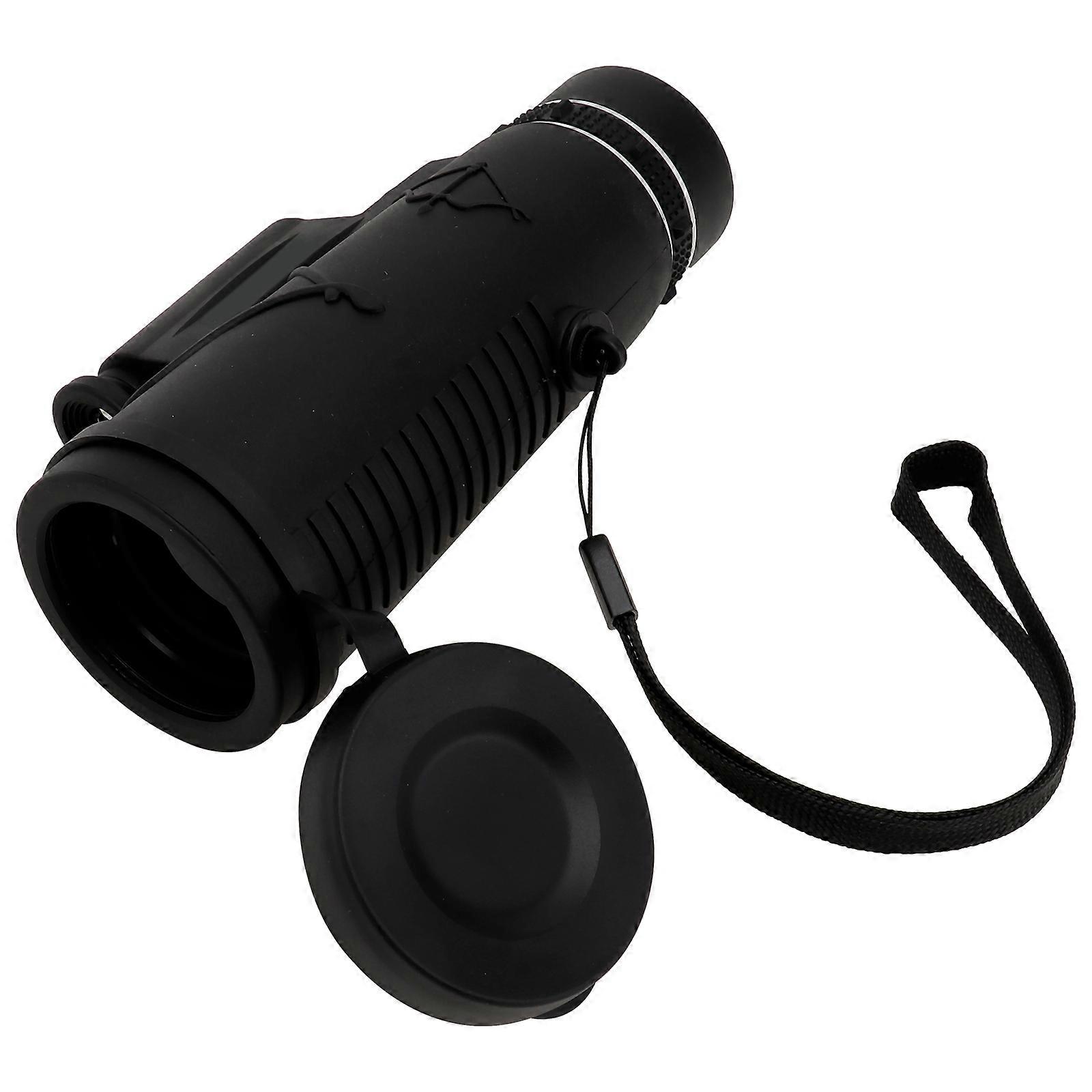 Compact Monocular Telescope with 50x Magnification for Distant Observation Black Plastic 50 x 60mm