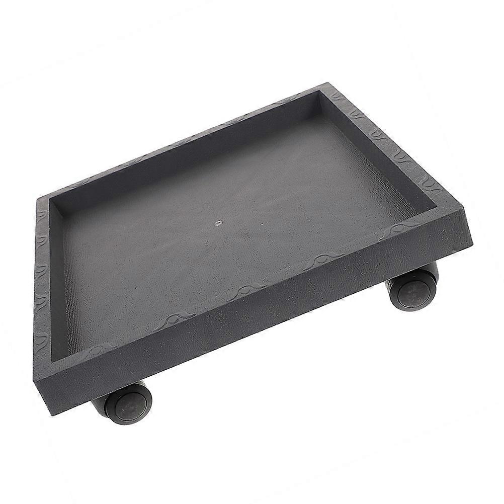Movable Flower Stand With Caster For Indoor Flowerpots Grey Simple Appearance And Support Points 1Pack