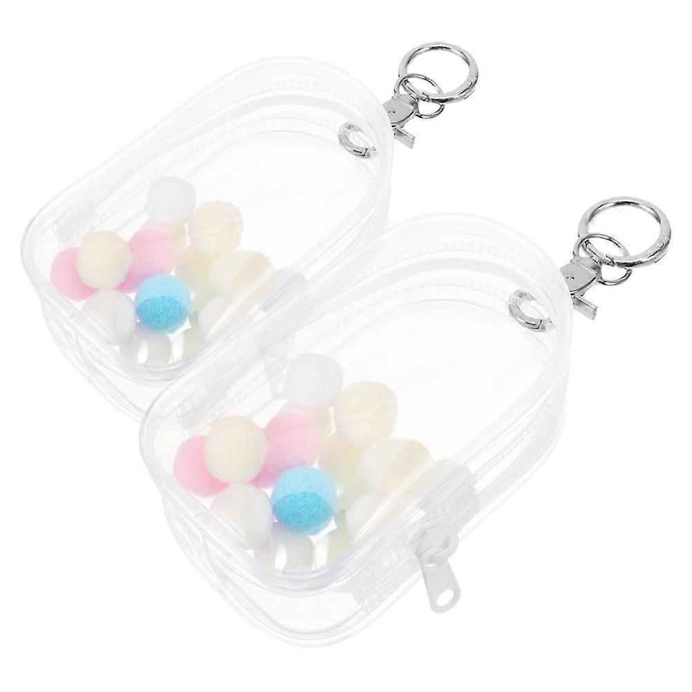 Clear Display Case for Figures PVC Keychain Bag with Spacious Design for Storage Use