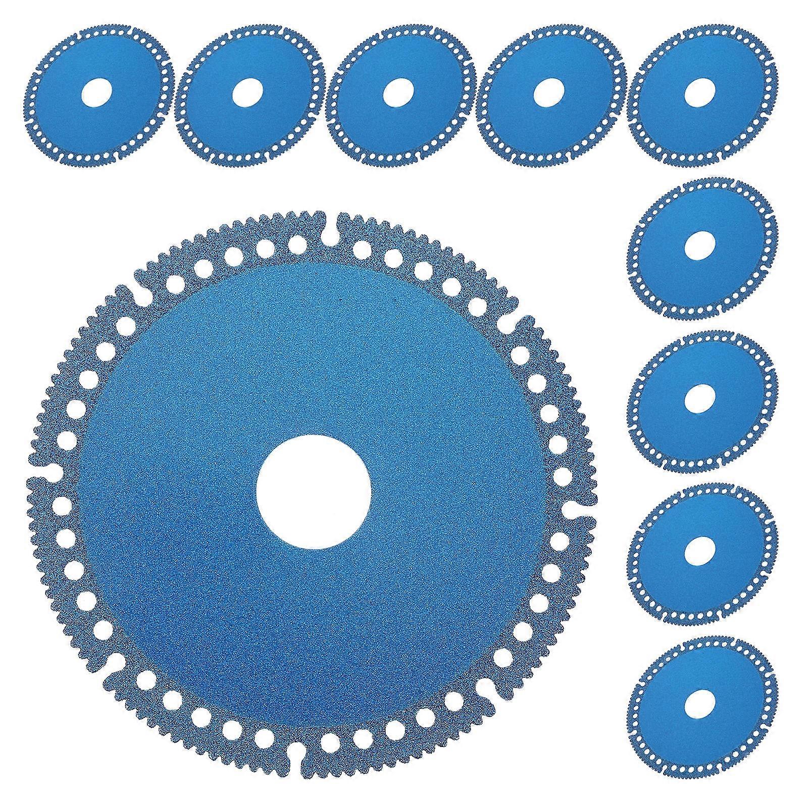 Blue Metal Cutting Disc for Grinder Highly Durable Versatile Angle Grinder Attachment Efficient for Various Materials 10PCS